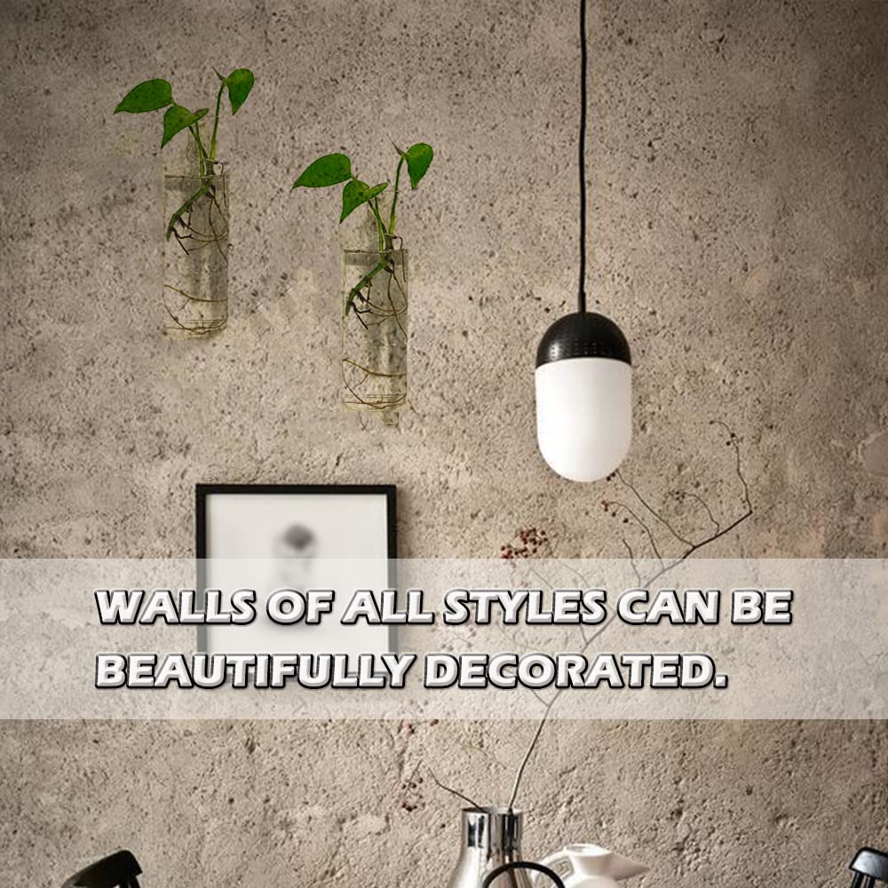 Glass Wall Planters for Indoor Plants - 2 Pack Hanging Terrarium Planters with Wall Mount, Perfect for Floral Arrangements, Succulents, and Air Plants - Ideal for Home, Office, and Garden Decor