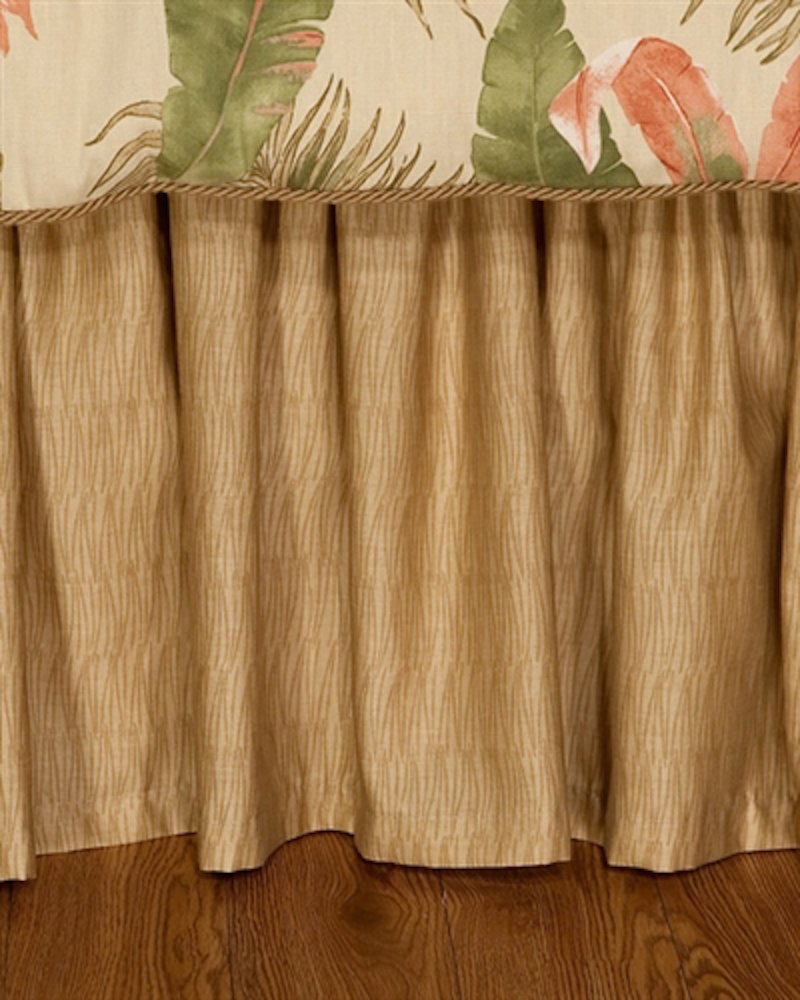Thomasville La Selva Natural King Size Bed Skirt - 18 Inch Drop Luxury Bedding for California King Beds - Perfect for Master Bedrooms & Guest Rooms