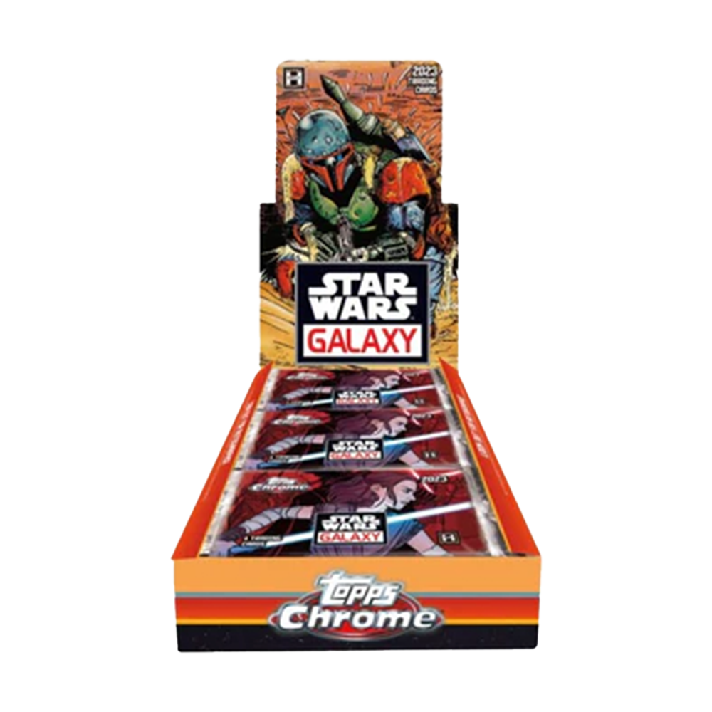 2023 Topps Star Wars Chrome Galaxy Hobby Box - Collectible Trading Cards for Star Wars Fans - Perfect for Collectors, Gifts, and Display