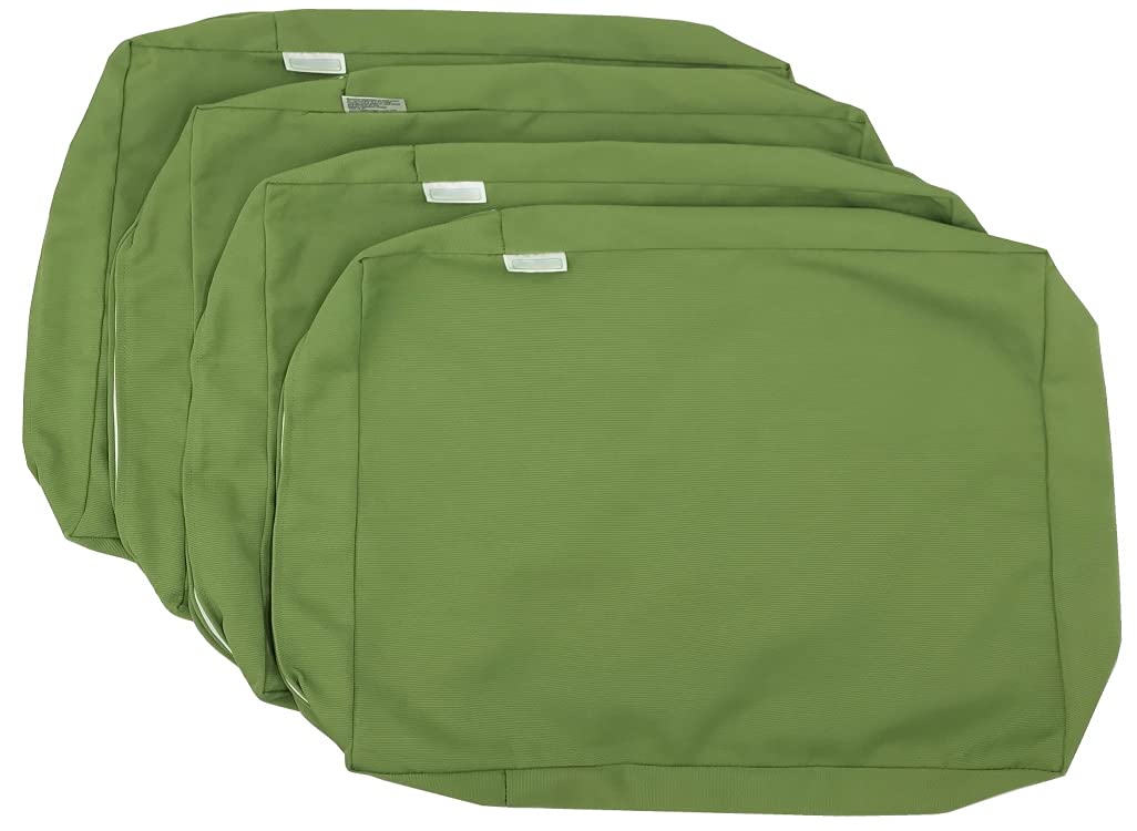 CozyLounge Pistachio Green Waterproof Outdoor Patio Chair Cushion Covers - 22x14x4 Inches (Set of 4) - Perfect for Garden, Deck, Poolside & Backyard Furniture Protection