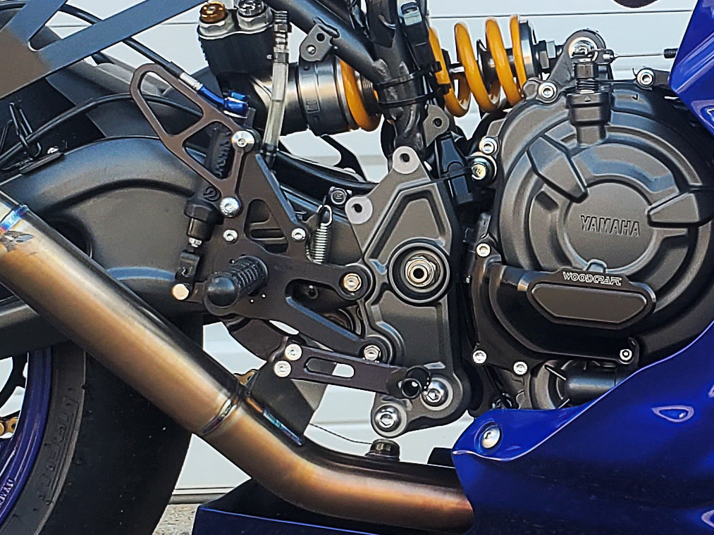 Yamaha YZF R7 Complete Rearset Kit with Foot Pedals - High-Performance Motorcycle Footpeg Set for Racing & Street Riding