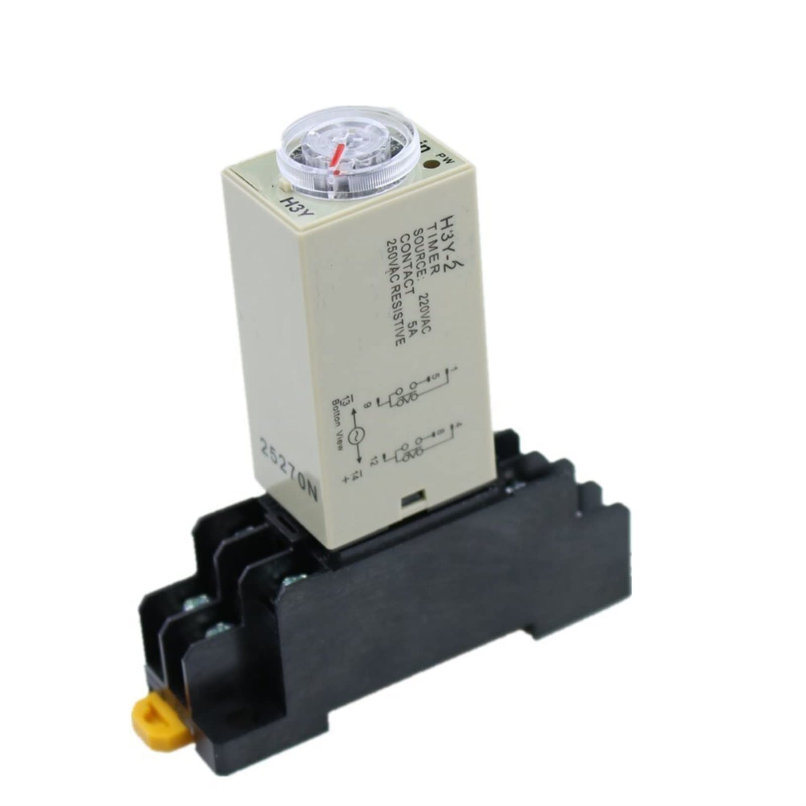 220V AC Delay Timer Relay 0-30 Minutes with Base - Perfect for Industrial Automation, Home Appliances & Electrical Control Systems