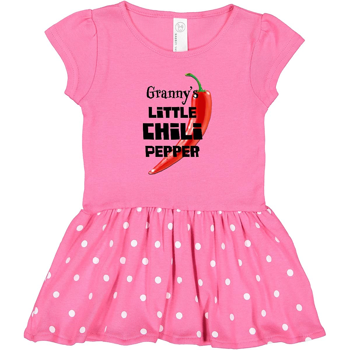 Inktastic Granny's Little Chili Pepper Toddler Dress - Cute Baby Girl Outfit for Holidays, Parties & Family Photos | Soft Cotton Comfort for Everyday Wear