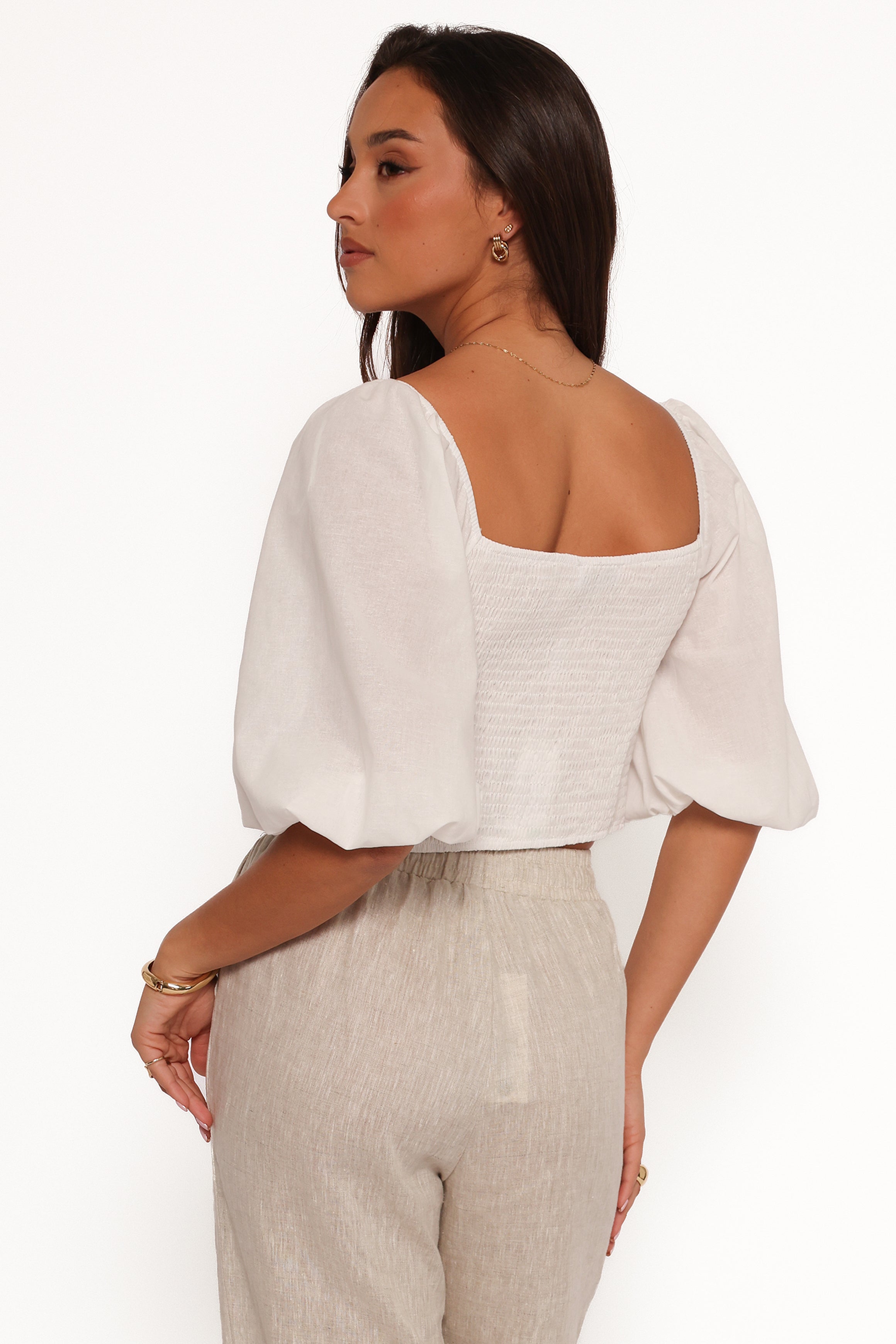 Celine White Women's Tops - Elegant & Stylish Blouse for Casual Wear, Office & Night Out