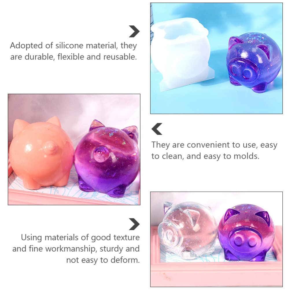 Pig Shaped Silicone Mold for DIY Crafts - Piggy Ornament Baking Mold for Resin, Soap, Candle Making - Perfect for Home Decor, Gift Making & DIY Projects