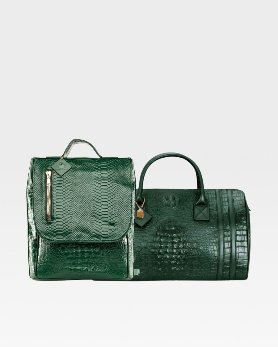 Apollo 2 Travel Set in Emerald Green - Premium Luggage Accessories for Business & Vacation - Perfect Carry-On Essentials for Airplanes, Hotels & Weekend Getaways