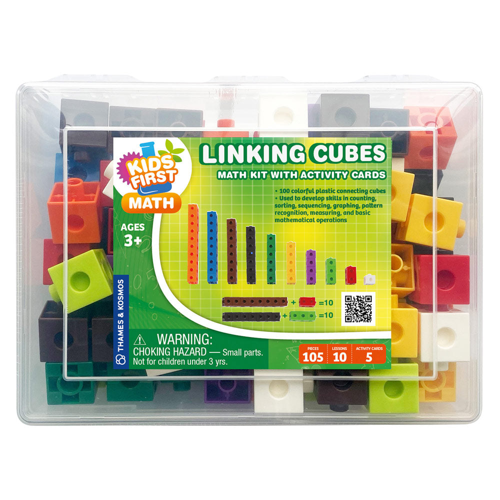 Kids First Math: Educational Linking Cubes Math Kit with Activity Cards for Early Learning & Homeschooling | Perfect for Classroom & Home Use