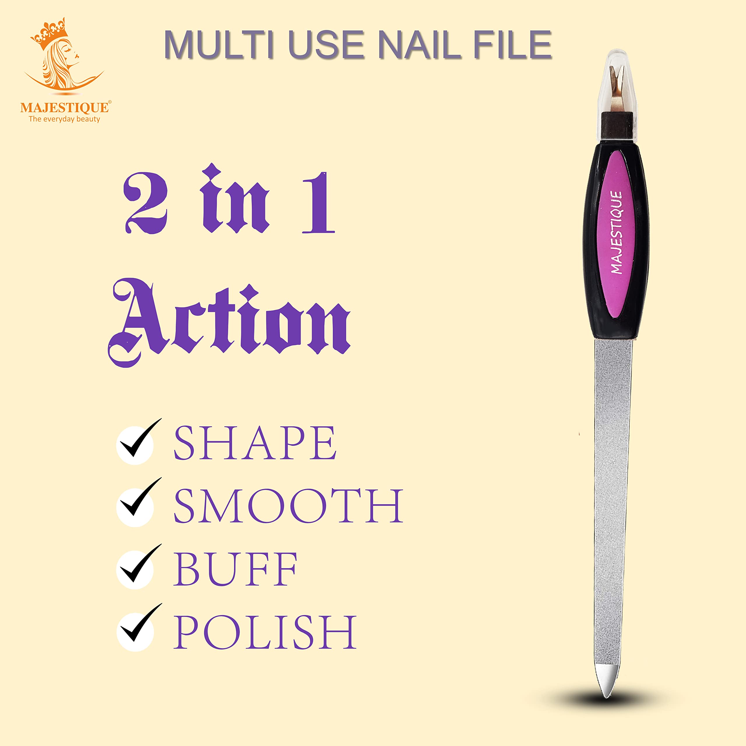 Premium Stainless Steel Nail Clipper Set - Straight & Curved Comfort Grip Nail Cutters for Men & Women with Nail File | Professional Fingernail & Toenail Trimmer Kit for Home, Travel & Salon Use