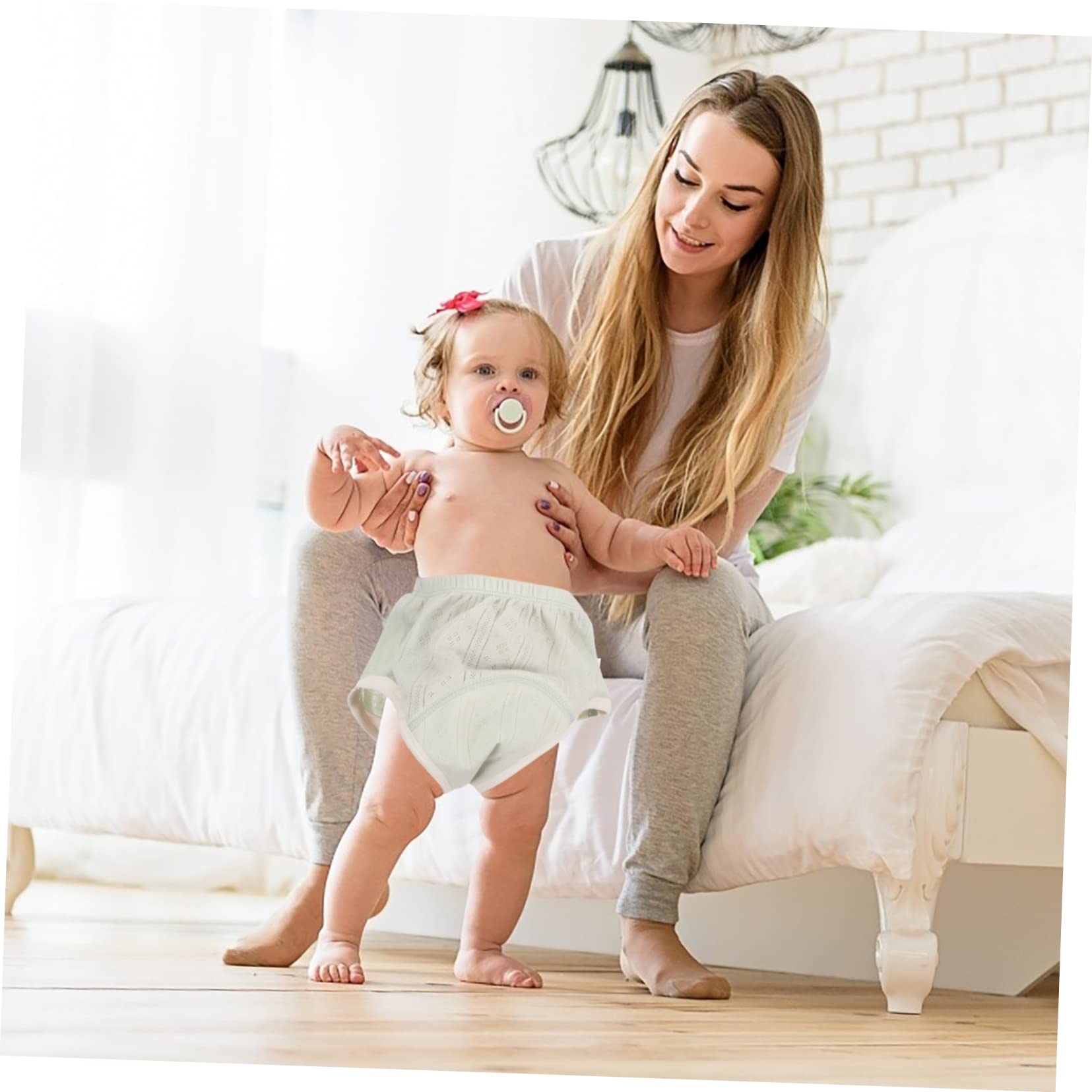 Wakauto Cotton Training Pants 2pcs - Breathable Waterproof Potty Training Underwear for Toddlers Boys & Girls - Easy Wash for Daycare, Home & Travel Use