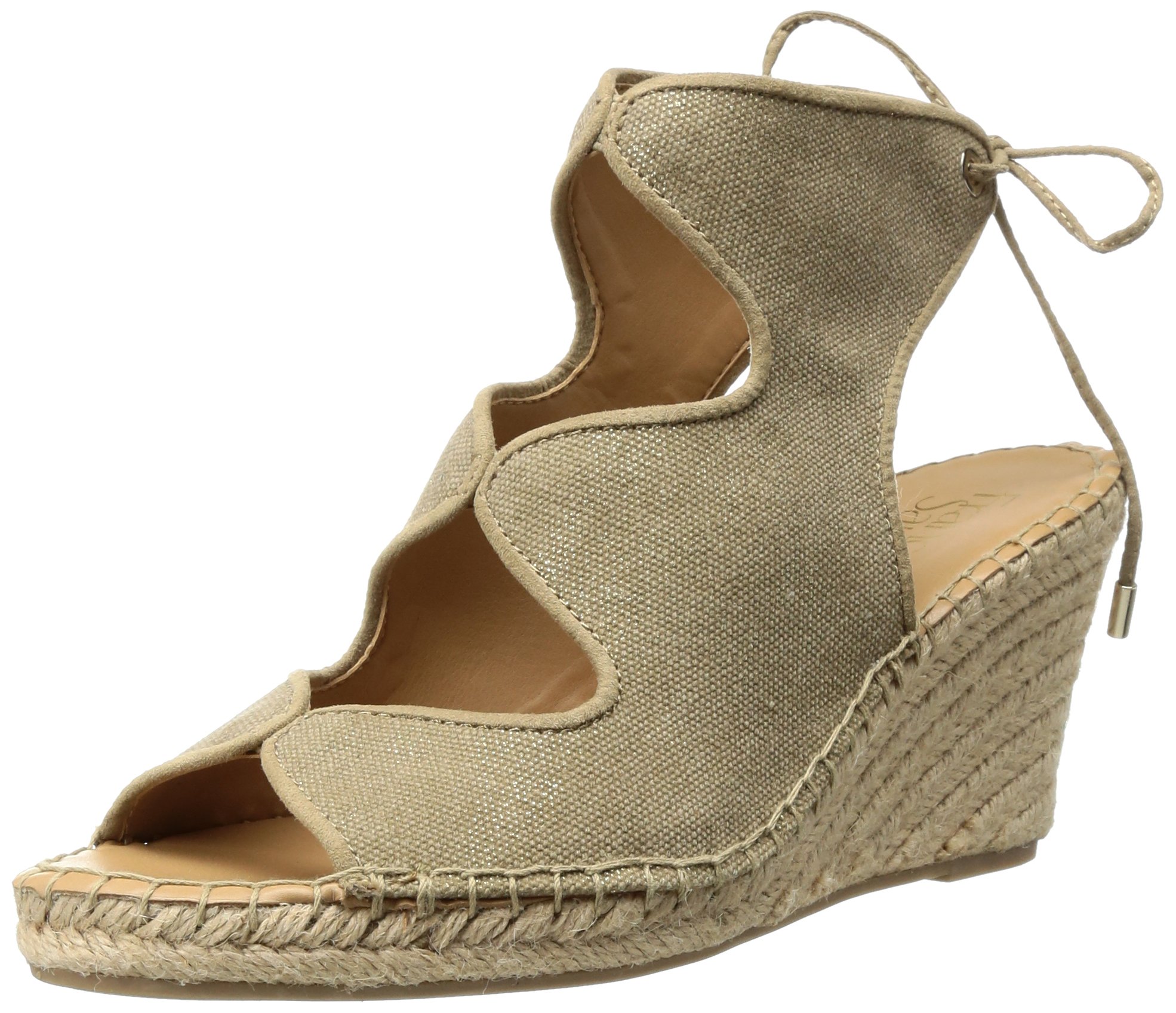Franco Sarto Women's Nash Espadrille Wedge Sandals - Comfortable Summer Casual Shoes for Beach, Vacation & Everyday Wear