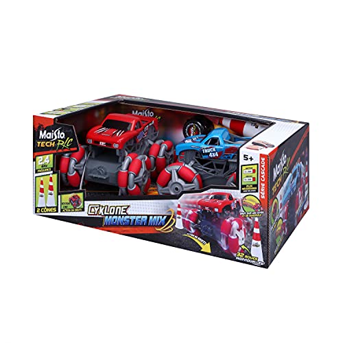 Rc - Pack de 2 Monster Truck Cyklone Drift + Accessoires - Voiture Radio Commandé pour Enfant