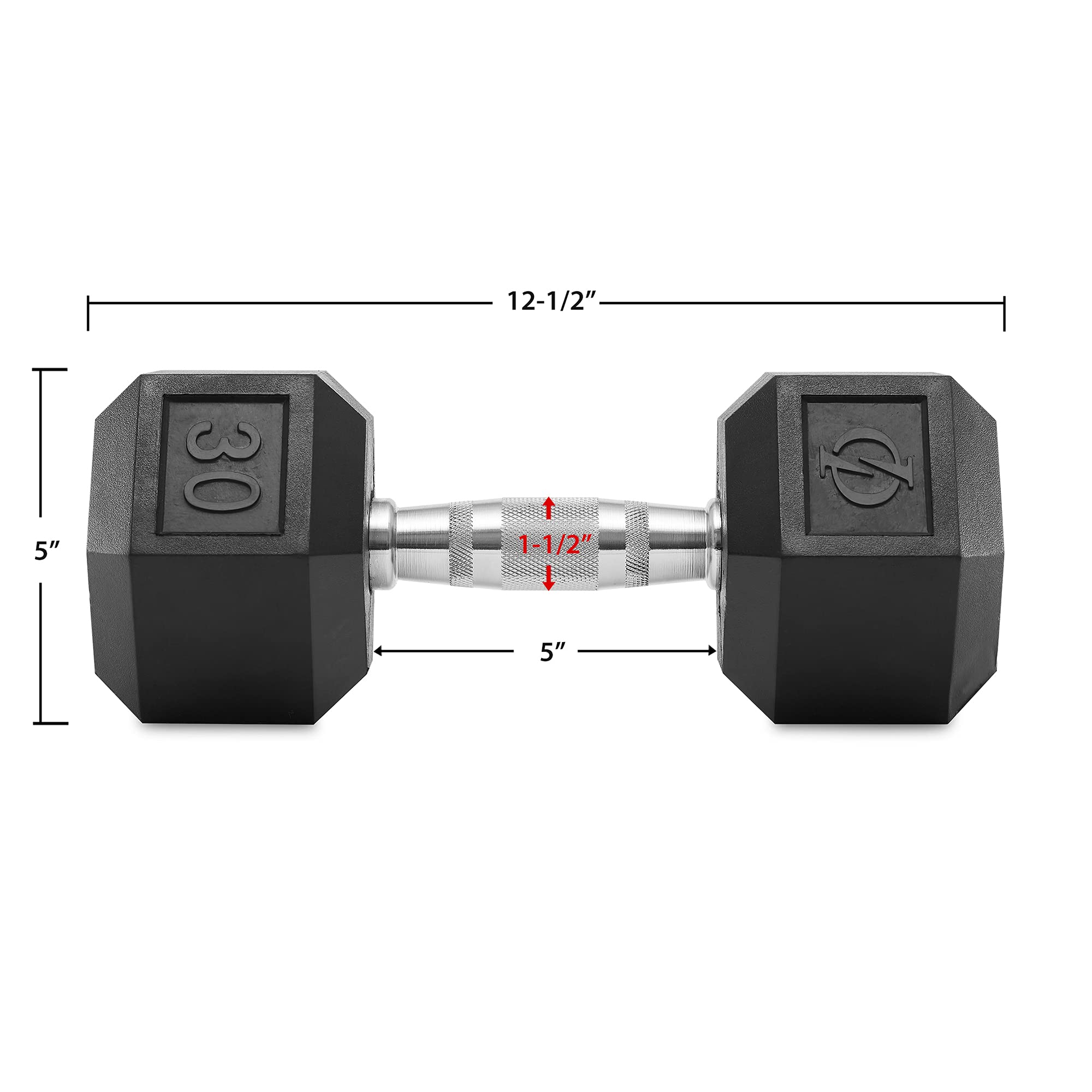 Premium Rubber Coated Hex Dumbbell Set - Non-Slip Grip for Strength Training, Home Gym, and Fitness Workouts