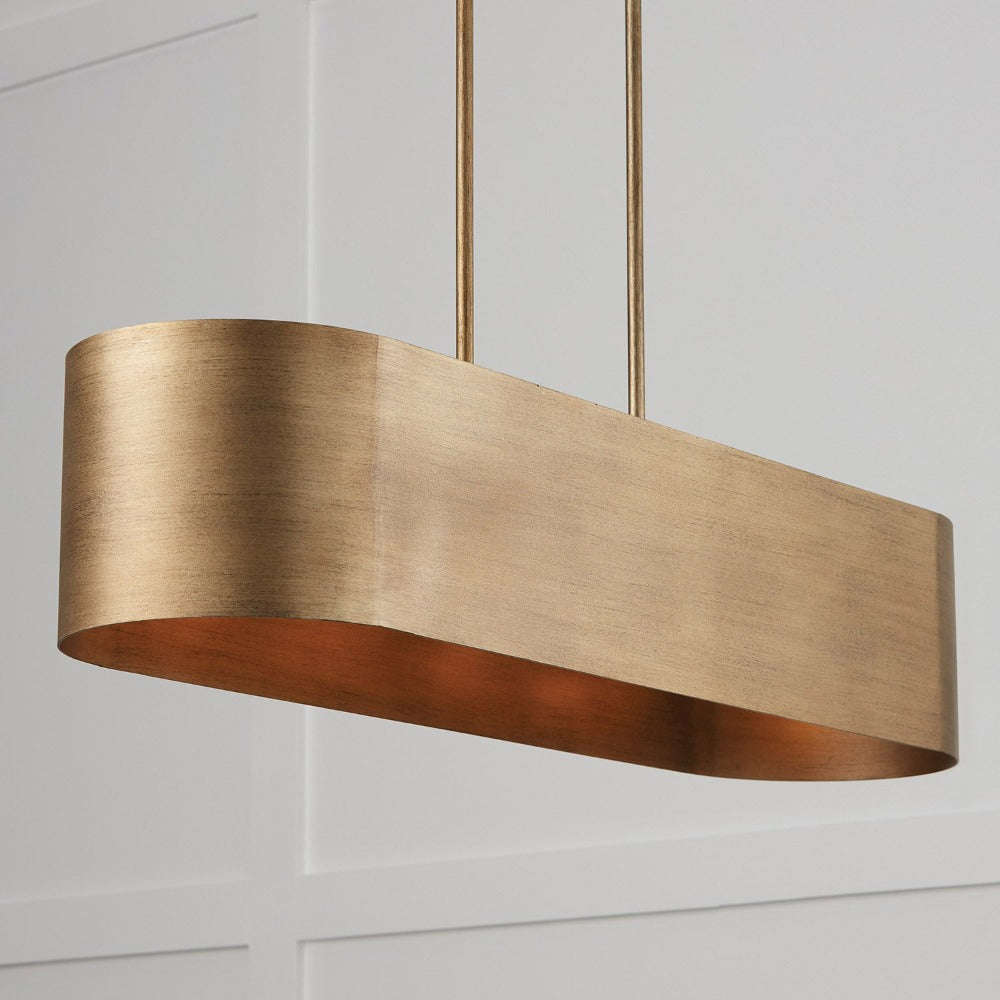 Modern Linear Chandelier - Sleek 6-Light LED Fixture for Dining Room, Kitchen Island & Bedroom - Contemporary Matte Black Pendant Lighting with Clear Glass Shades