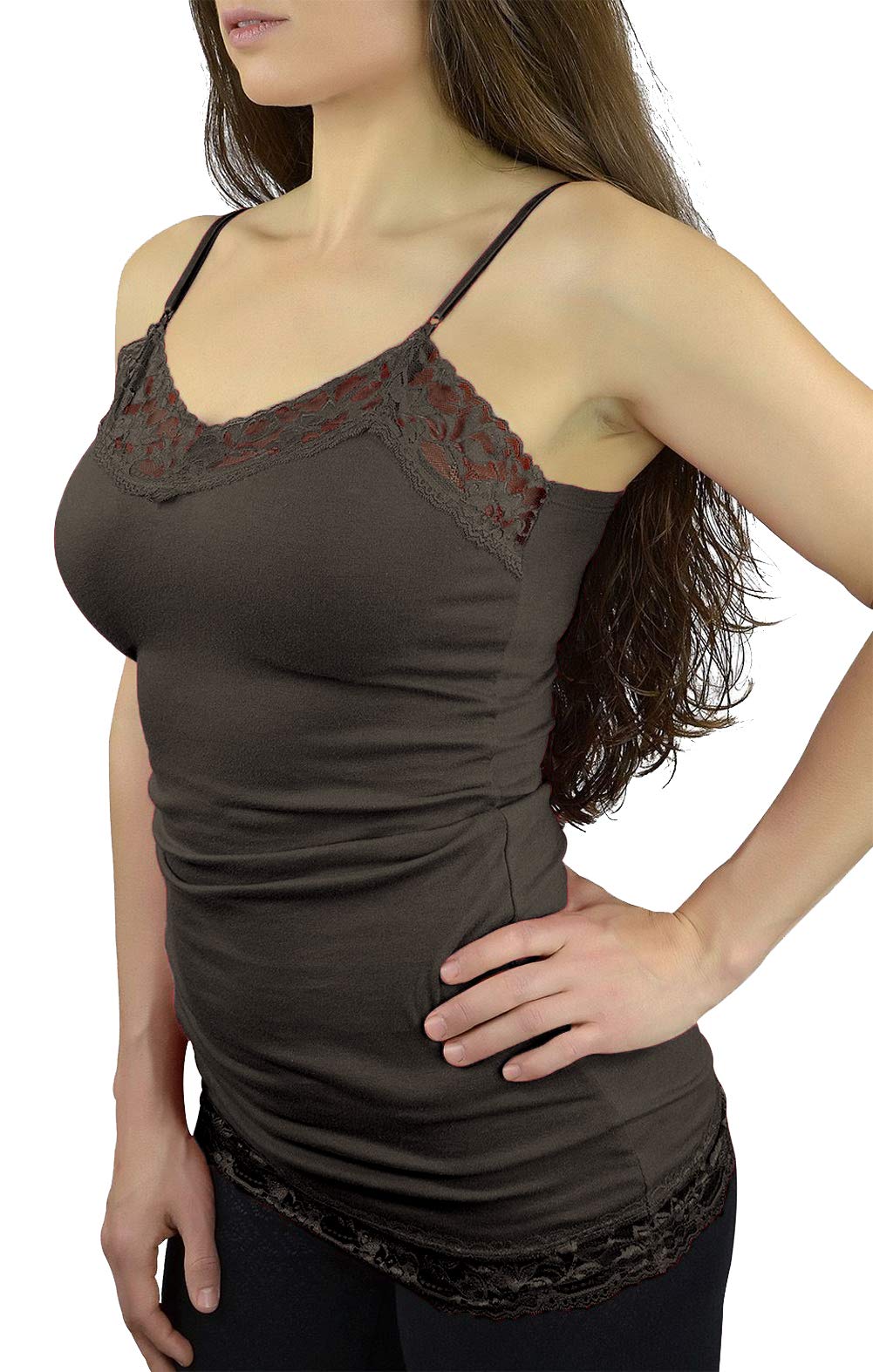 Belle Donne Women's Adjustable Spaghetti Strap Camisole Tops - Plus Size Tank Tops for Casual Wear, Layering & Summer Outfits
