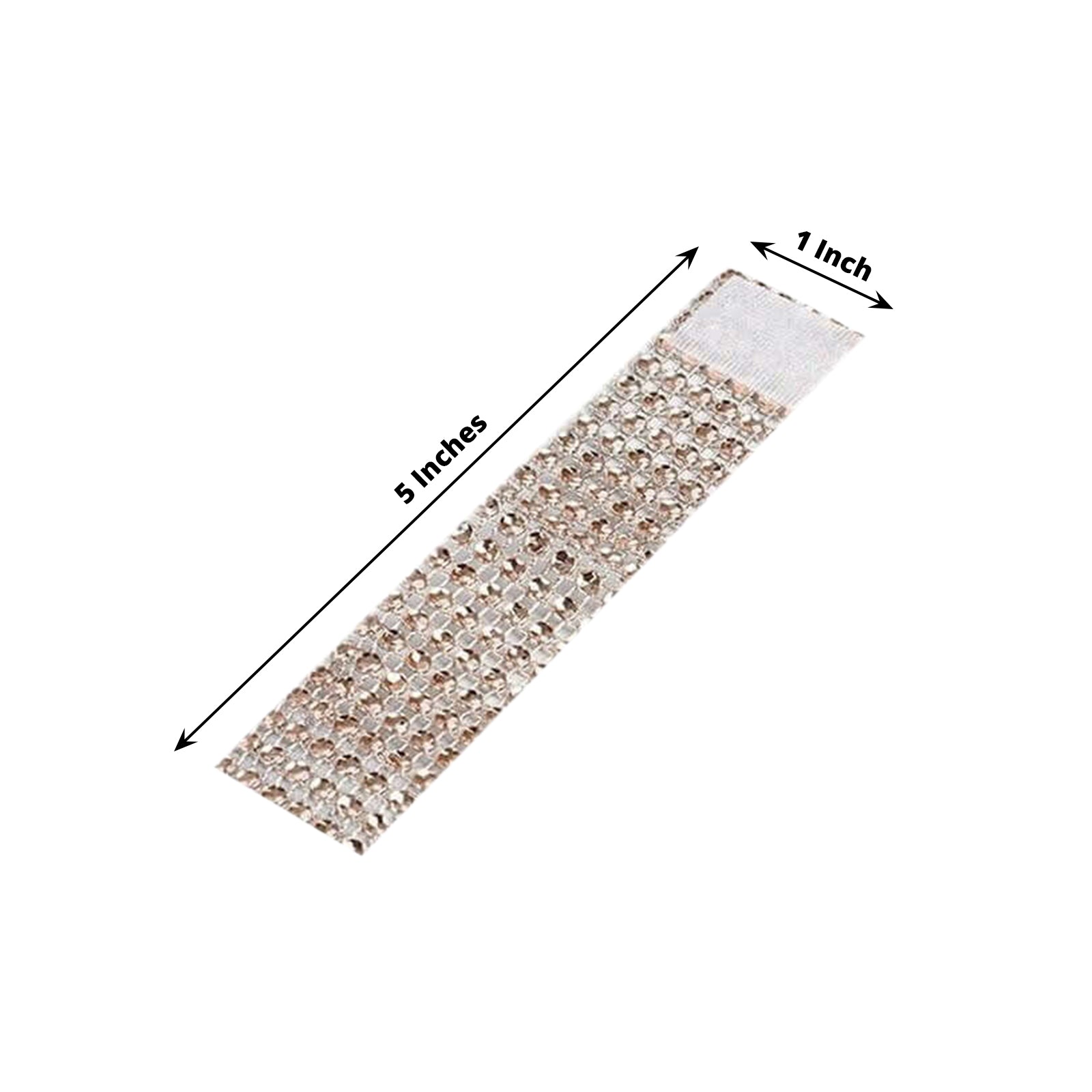 10 Pack Rhinestone Napkin Rings with Velcro Brooch Buckle - Elegant Champagne Wedding Decor for Chair Sashes, Table Settings & Bridal Shower Party Decorations
