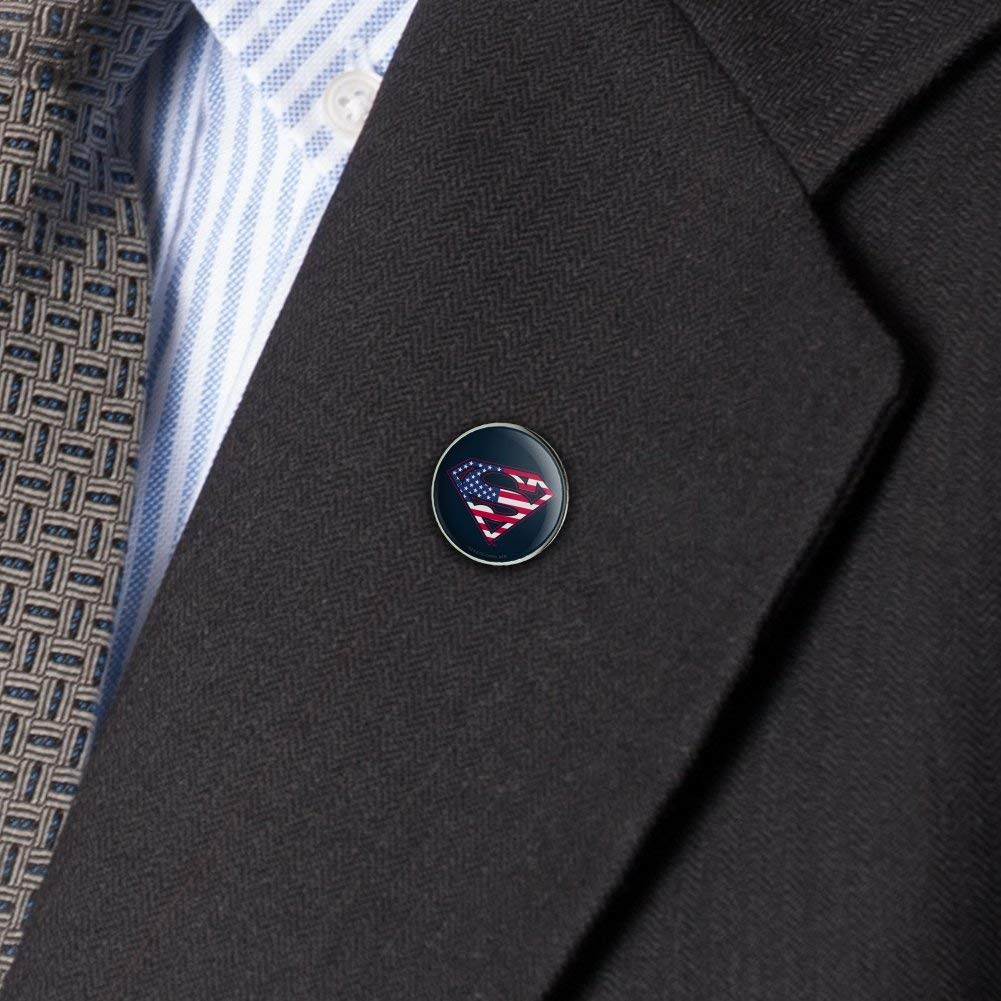 Superman USA American Flag Shield Logo 0.75