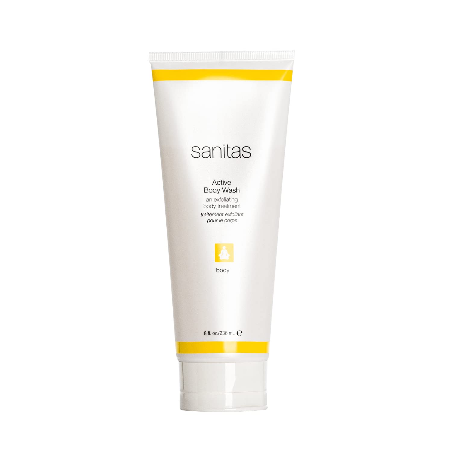 Sanitas Skincare Glycolic Acid Exfoliating Body Wash - 8 oz for Smooth, Glowing Skin | Ideal for Daily Use & Post-Workout Cleansing
