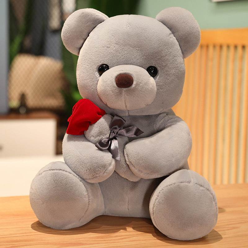 Adorable Teddy Bear with Rose Plush Toy - Perfect for Valentine's Day Gifts, Anniversary Presents & Romantic Surprises