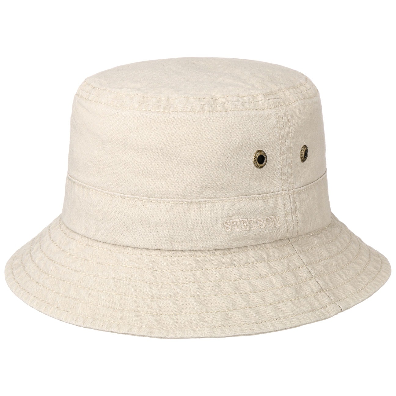 Stetson Delave Cotton Hat for Men & Women - Breathable Summer Sun Hat for Outdoor, Beach, and Travel - Stylish Unisex Wide Brim Hat for UV Protection