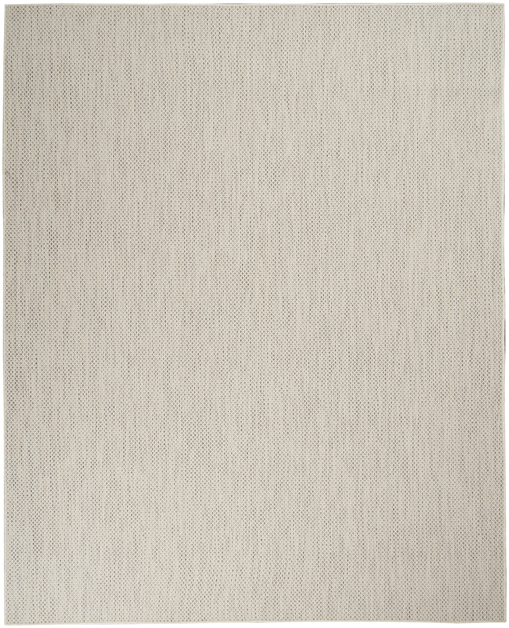 Nourison Courtyard 10' x 14' Indoor/Outdoor Area Rug - Ivory/Silver, Easy to Clean, Non-Shedding - Perfect for Bedroom, Living Room, Dining Room, Backyard, Deck & Patio | Durable & Stylish Home Decor