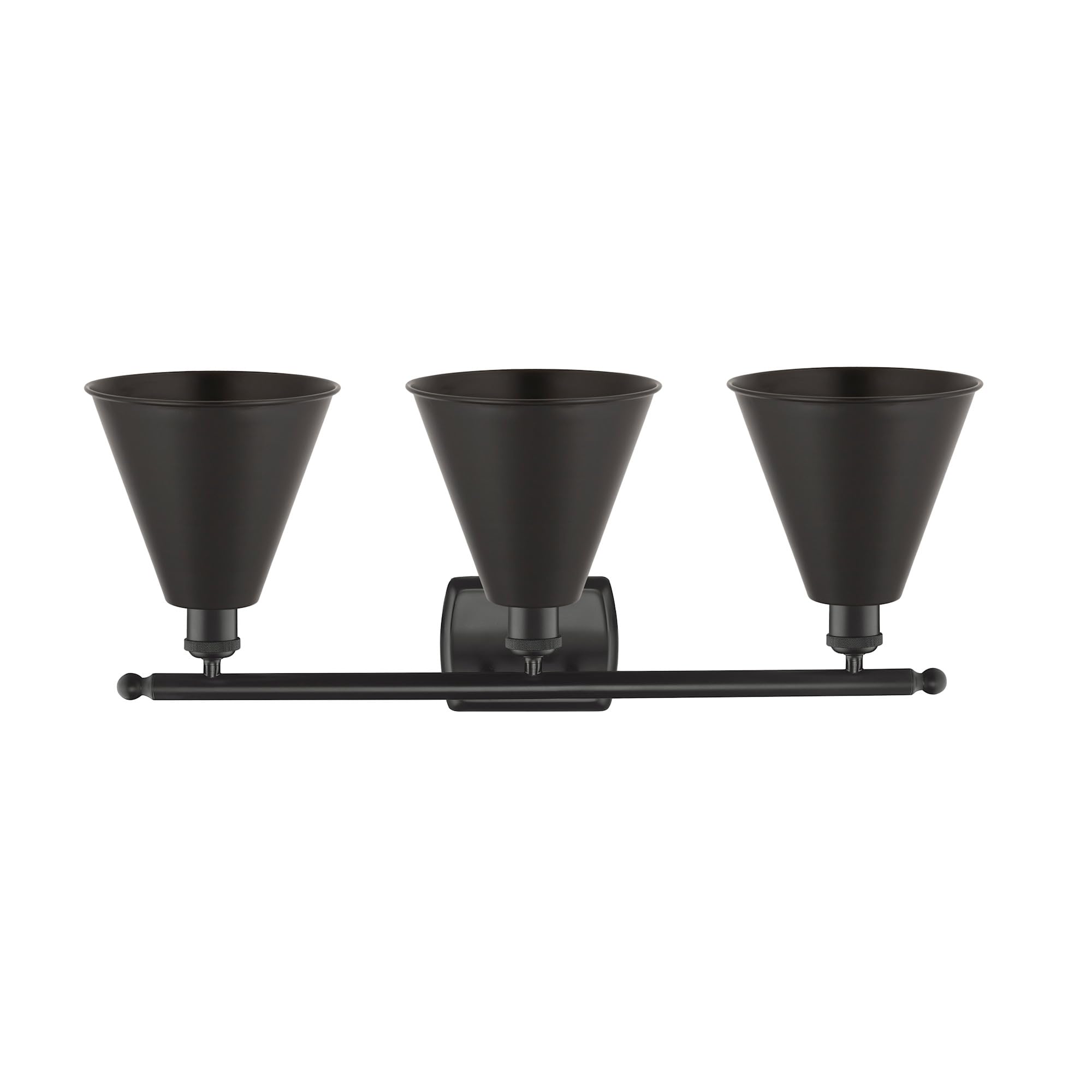 Ballston Collection 3-Light Bathroom Vanity Light Fixture - Modern Black Finish with Matte Black Chain for Elegant Bathroom Lighting | Perfect for Bathroom, Powder Room, and Vanity Areas