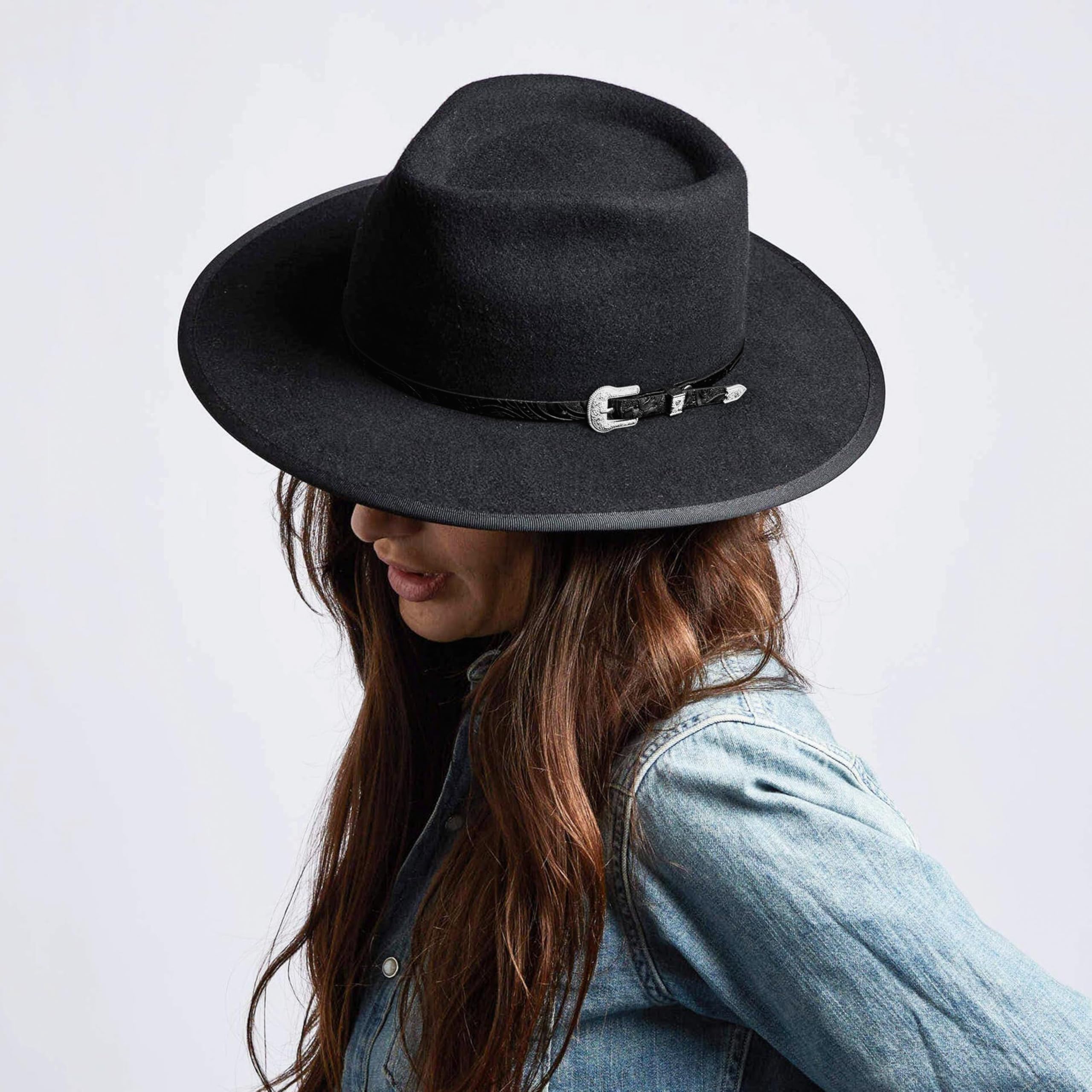 Keilin Adjustable Leather Hat Bands for Cowboy Hats, Fedoras & Straw Hats - Western Scalloped Design for Men & Women | Perfect for Rodeos, Country Music Festivals & Outdoor Adventures