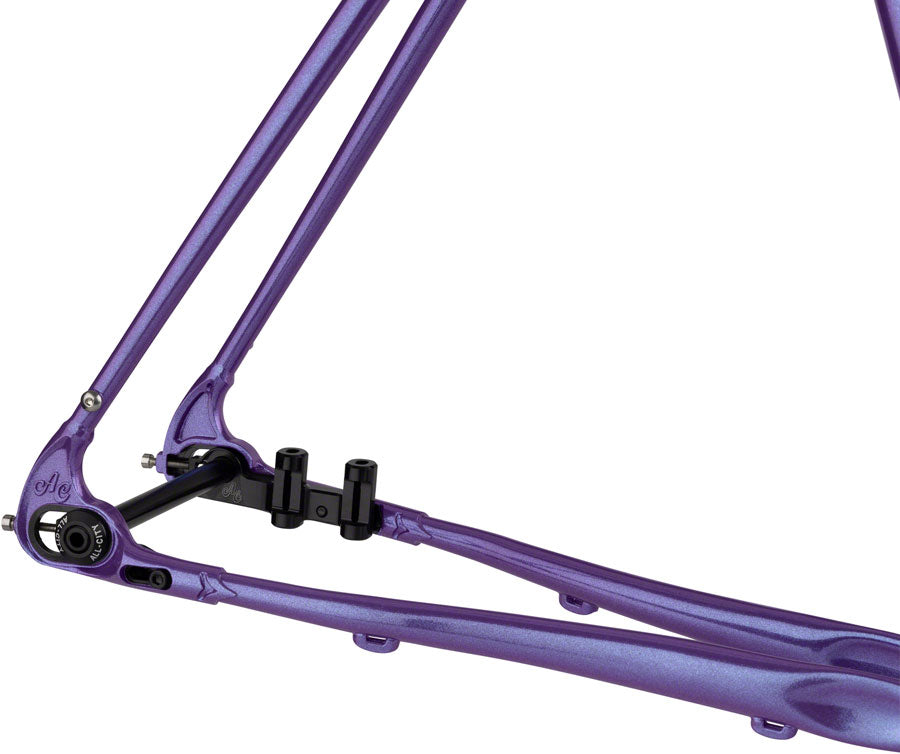 All City Super Professional Frameset - 700c/650b Steel Road Bike Frame in Hollywood Violet (43cm) | Perfect for Urban Commuting & Gravel Riding