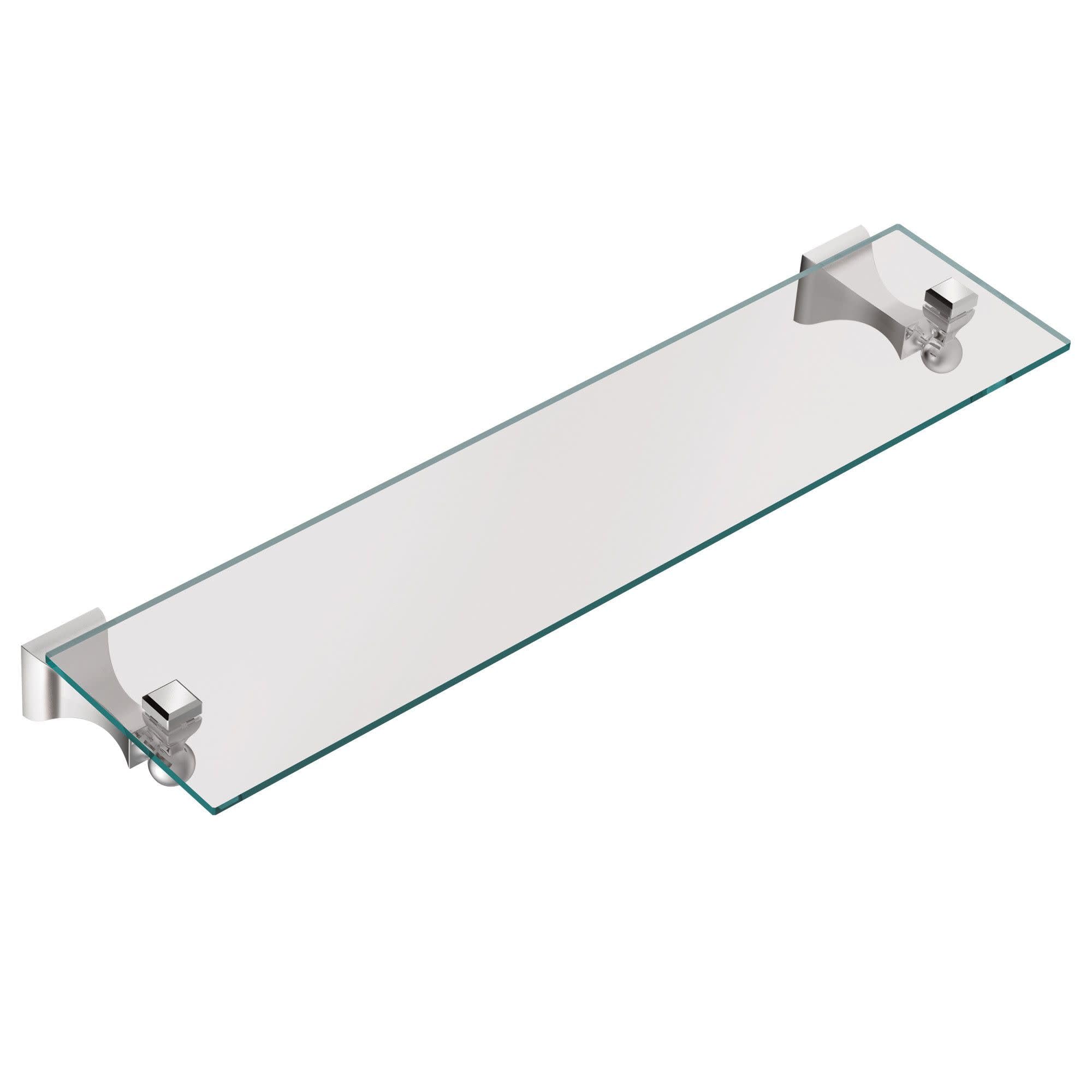Moen DN8390CH Chrome Glass Bathroom Vanity Shelf - Modern Storage for Towels, Soap, and Toiletries | Perfect for Small Bathrooms and Powder Rooms