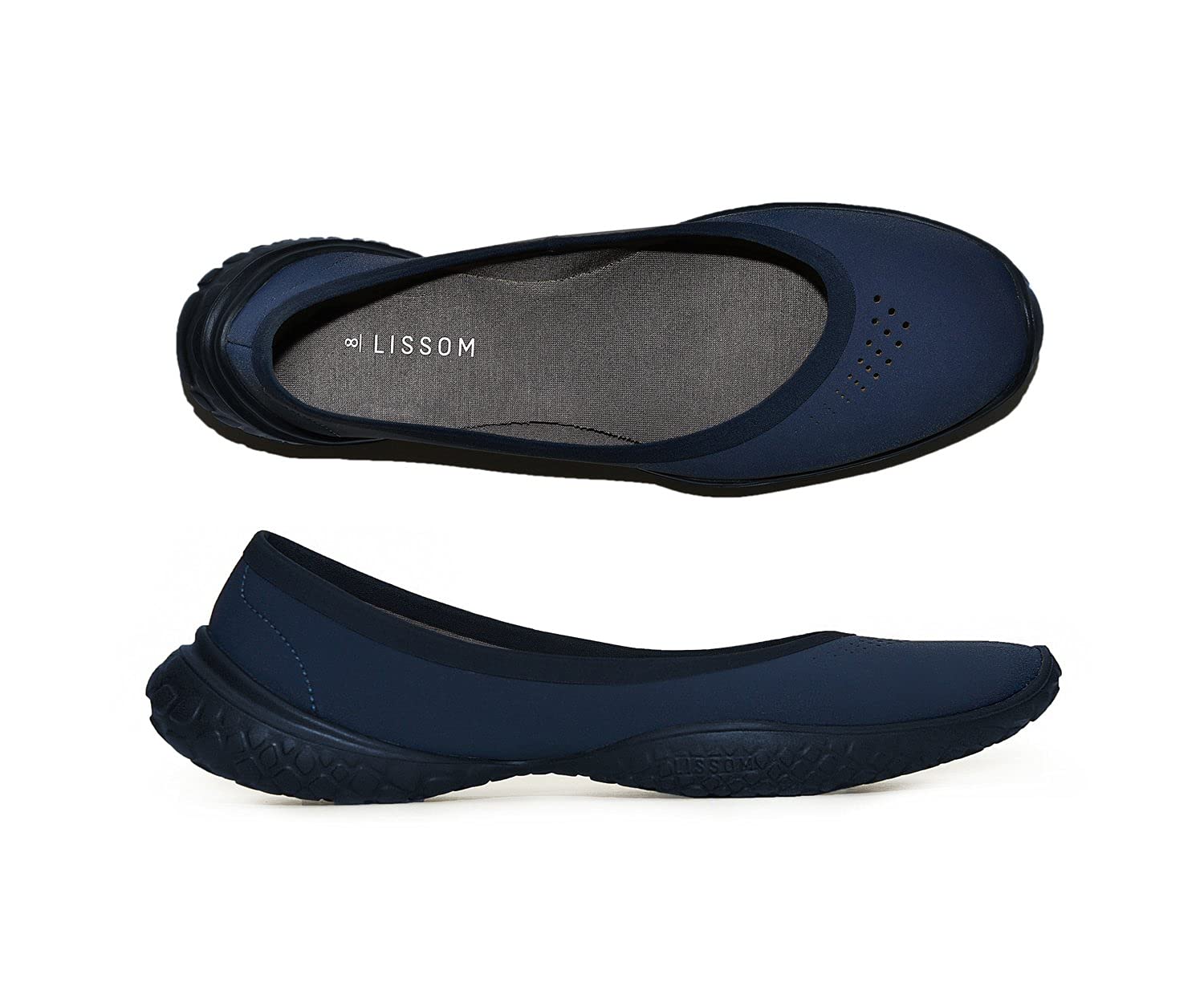 LISSOM Women's Ballet Flats - Lightweight Slip-On Comfortable Shoes with Stretchy & Flexible Design, Machine Washable for All Day Wear - Perfect for Work, Travel, and Casual Outfits