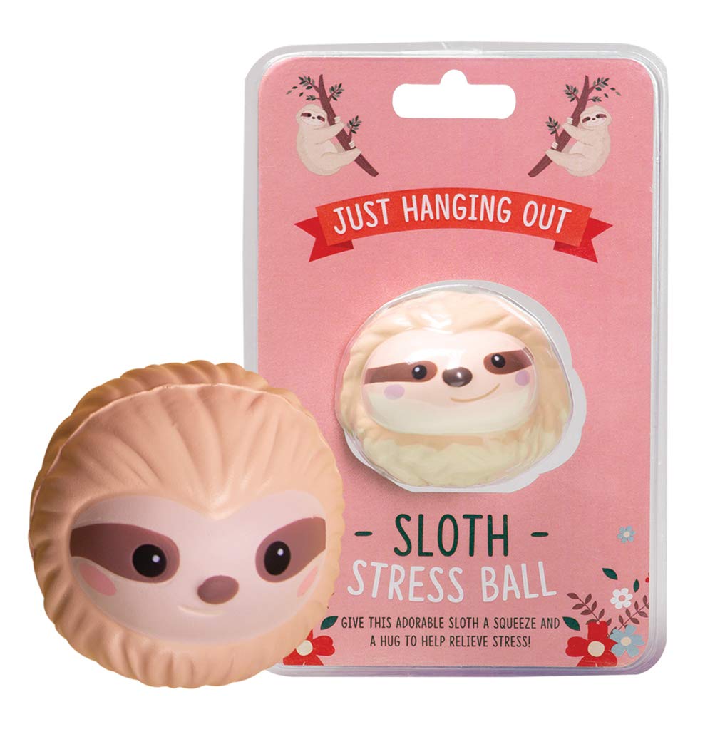iScream Fizz Creations Sleepy Sloth Squishy Stress Ball - Cute Slow Loris Shaped Anxiety Relief Toy for Kids & Adults - Perfect for Office, School, Travel & Stress Management