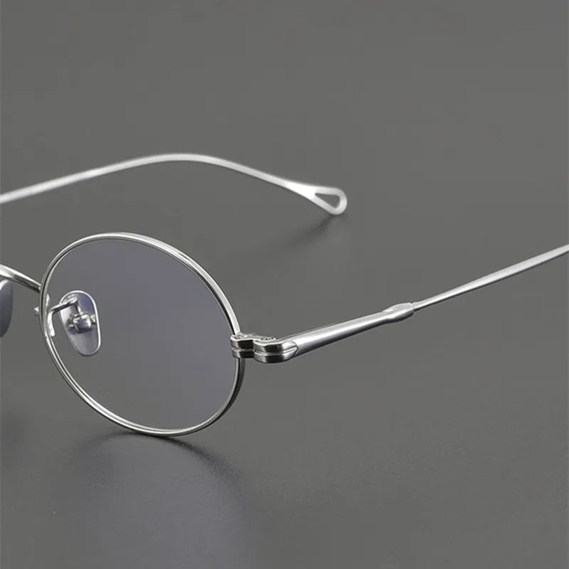 Aimee Unisex Full Rim Oval Round Titanium Eyeglasses 50501 - Lightweight Durable Frame for Reading, Work & Everyday Use