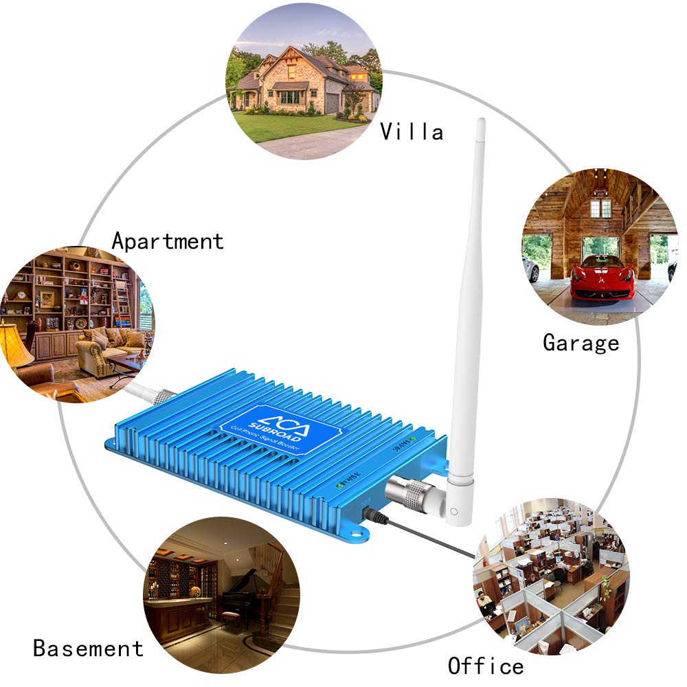 850MHz Band 5 2G GSM 3G CDMA 4G LTE Cell Phone Signal Booster - FDD Mobile Signal Amplifier for ATT & All Carriers - Home Office Warehouse Basement Garage Use - Improves Call Quality & Data Speed in Weak Signal Areas