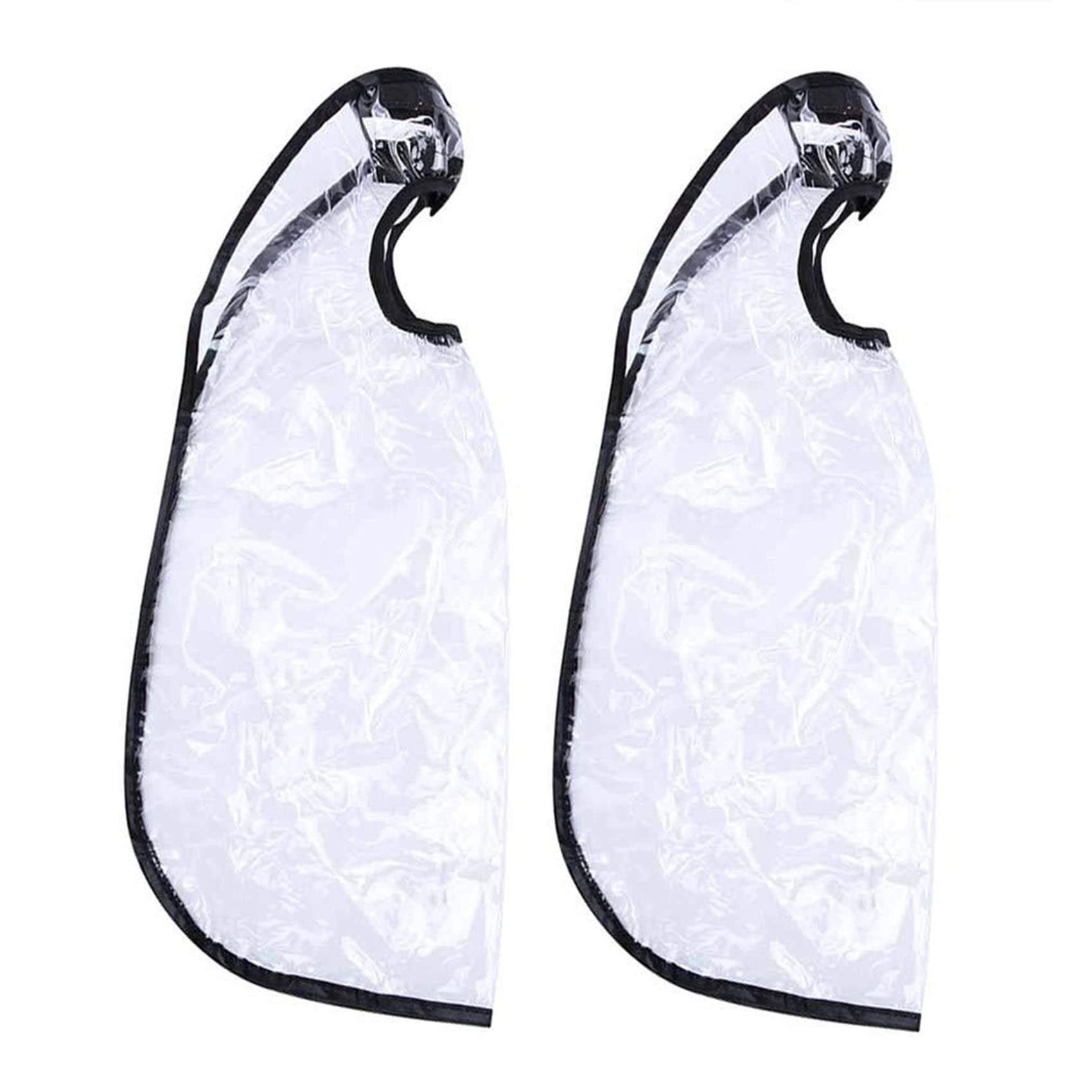 HZFLY 2 Pack Hair Washing Funnel and Apron Set for Upright Hair Washing - Clear Waterproof Hair Dye Cape for Salon & Home Use - Elderly & Disabled Care - Perfect for Bedridden Patients & Shower Chairs