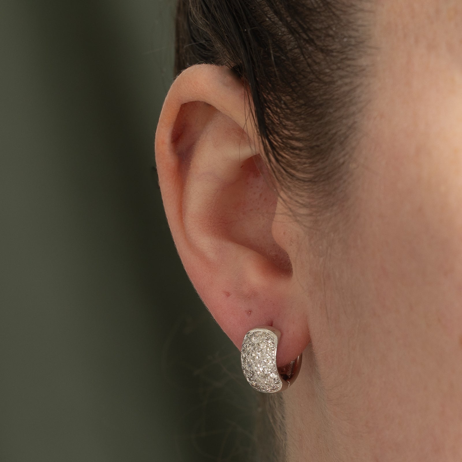 14K Gold Diamond Cluster Hoop Earrings - 0.70 Carat Total Weight | Elegant Everyday Jewelry for Women, Perfect Gift for Birthday, Anniversary & Special Occasions
