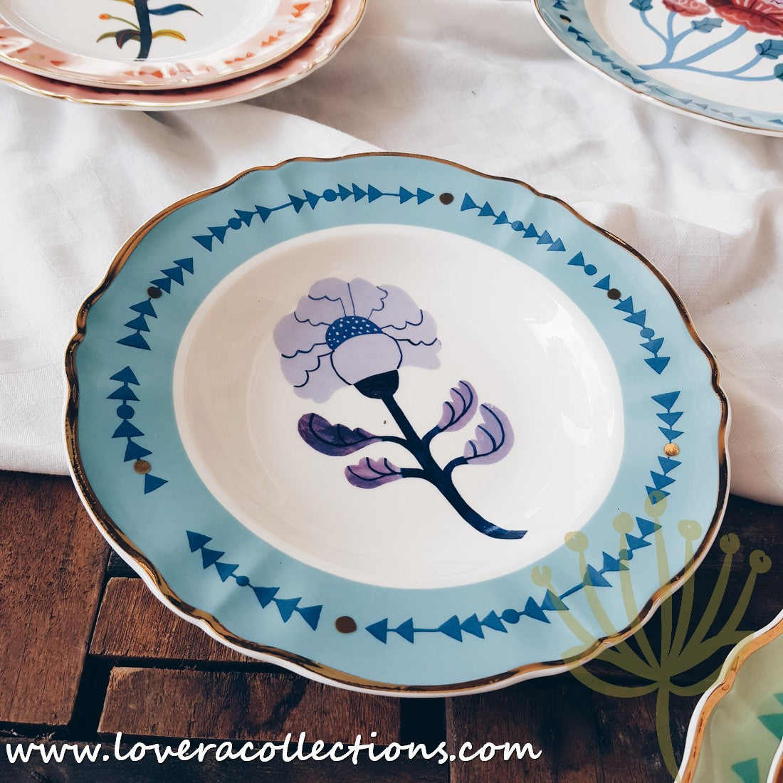 Bitossi Italy Botanica Dinnerware Set - Premium Ceramic Plates, Bowls & Mugs - Elegant Floral Design for Dining, Entertaining & Home Decor (50% Off Clearance Sale)