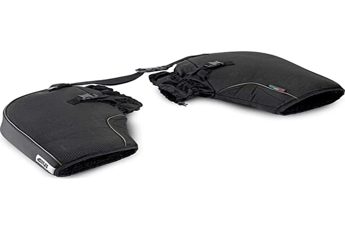 Givi TM418 Motorcycle Hand Mitts - Black Windproof Winter Gloves for Cold Weather Riding - Perfect for Bikers & Commuters