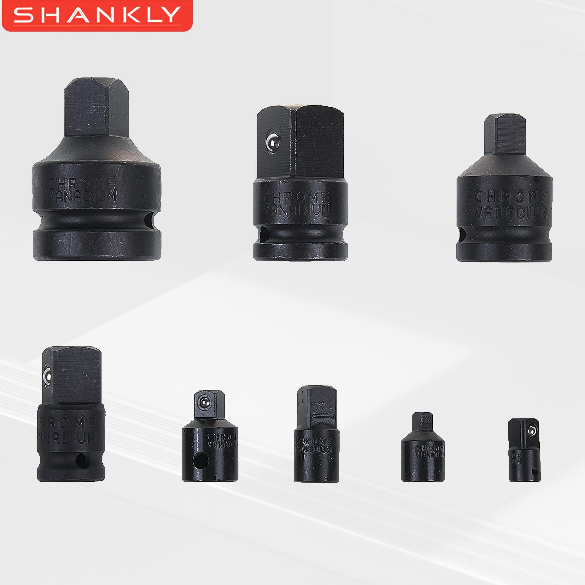 8-Piece Impact Socket and Adapter Set - 1/2