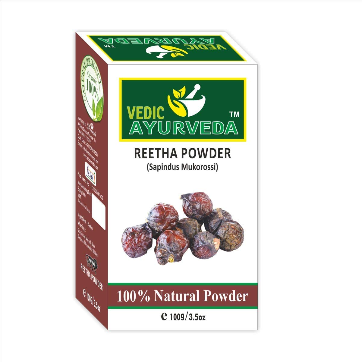 VEDICAYURVEDA Pure Bio-Organic Reetha & Shikakai Powder (100g x 2) - Natural Hair Cleanser for Scalp & Skin Care | Deep Cleansing, Conditioning & Nourishing | Perfect for DIY Shampoo, Herbal Hair Wash & Ayurvedic Beauty Treatments