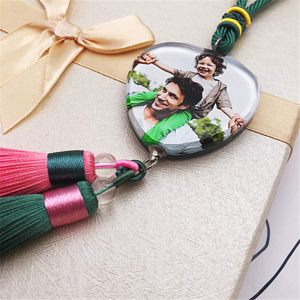 Custom Photo Car Charm - Personalized Rear View Mirror Ornament Gift for Her/Him | Car Accessories DIY