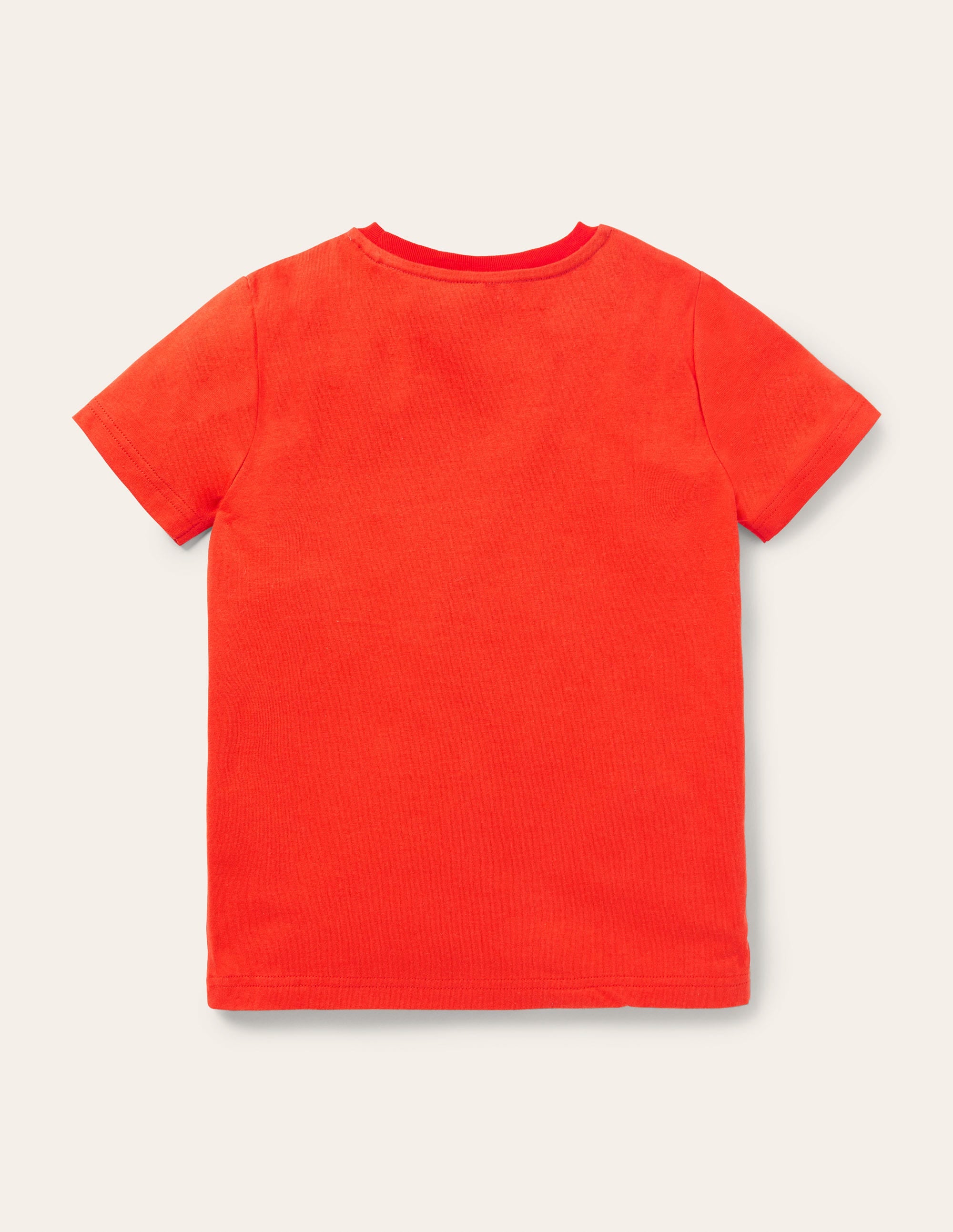 Rocket Red Sausage Dog Appliqué Activity T-Shirt - Fun Casual Wear for Kids & Dog Lovers