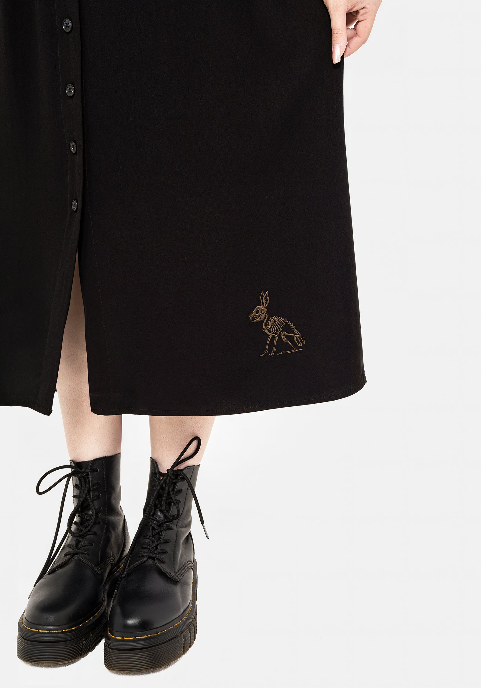 Hester Embroidered Button Up Midi Shirt Dress for Women | Floral Summer Casual Dress | Perfect for Office, Date Night & Brunch Outings