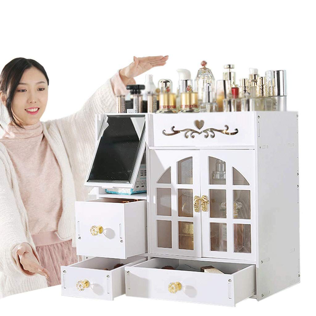 Sorbus Acrylic Makeup Organizer & Jewelry Storage Case - Stackable Interlocking Drawers for Customizable Vanity Display - Clear Cosmetic Organizer for Bathroom Countertop, Dressing Table & Beauty Salon Organization