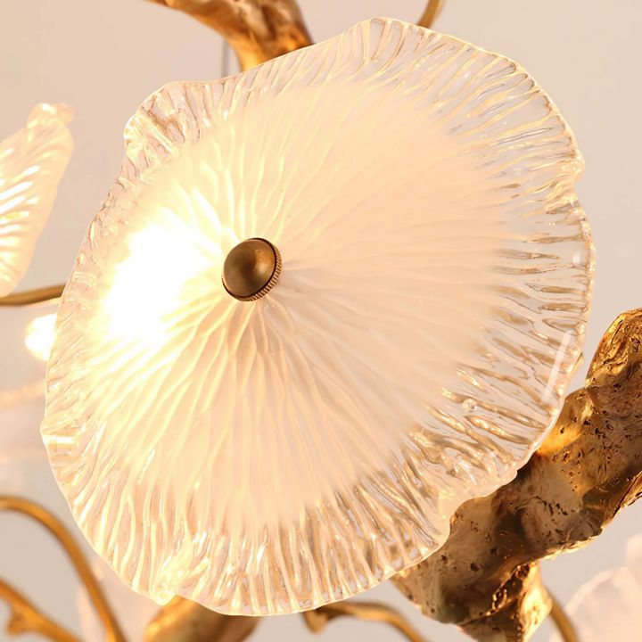 Nenufar Blooming Chandelier - Elegant Floral Crystal Ceiling Light Fixture for Dining Room, Bedroom & Living Room Decor | Perfect for Wedding, Home & Luxury Interior Design