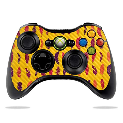 Premium Carbon Fiber Skin for Microsoft Xbox 360 Controller - Feather Design | Protective & Durable Textured Cover | Easy to Apply & Remove | Made in USA | Perfect for Gaming, Collecting & Customization