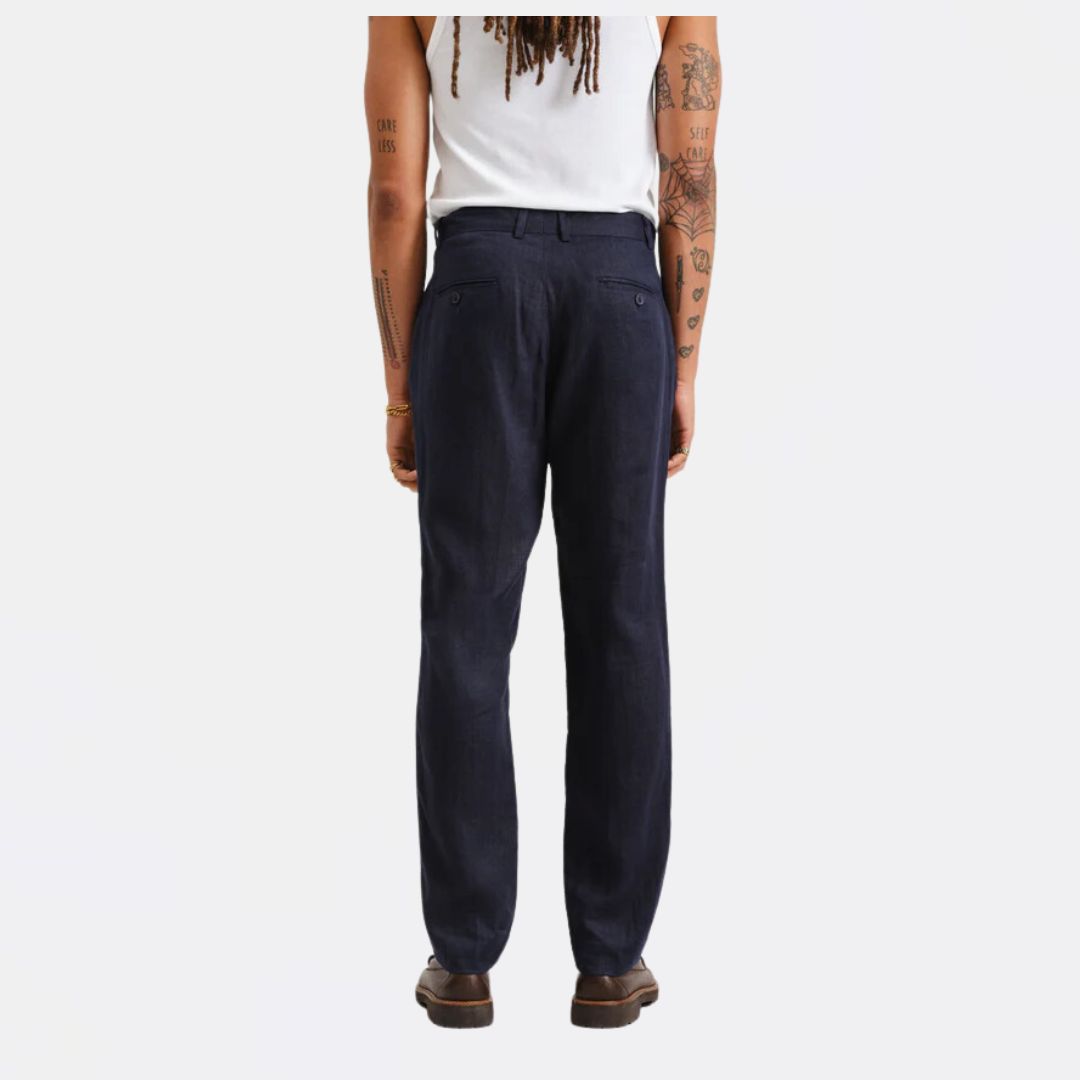 Premium Alp Linen V2 Trousers for Men - Comfortable & Breathable Summer Pants in Midnight Blue | Perfect for Casual Wear, Travel & Outdoor Activities