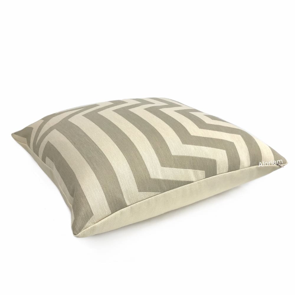 Stylish Cochran Stone Beige Taupe Geometric Pillow Cover - Premium Decorative Throw Pillow Case for Sofa, Bed & Home Decor (Fabric by the Yard Option Available)
