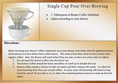 Original Bueno Coffee Substitute - 2-3 Pound Bags of Garbanzo Bean Coffee | Caffeine-Free, Gluten-Free Alternative | Perfect for Morning Brew, Camping & Keto Diet