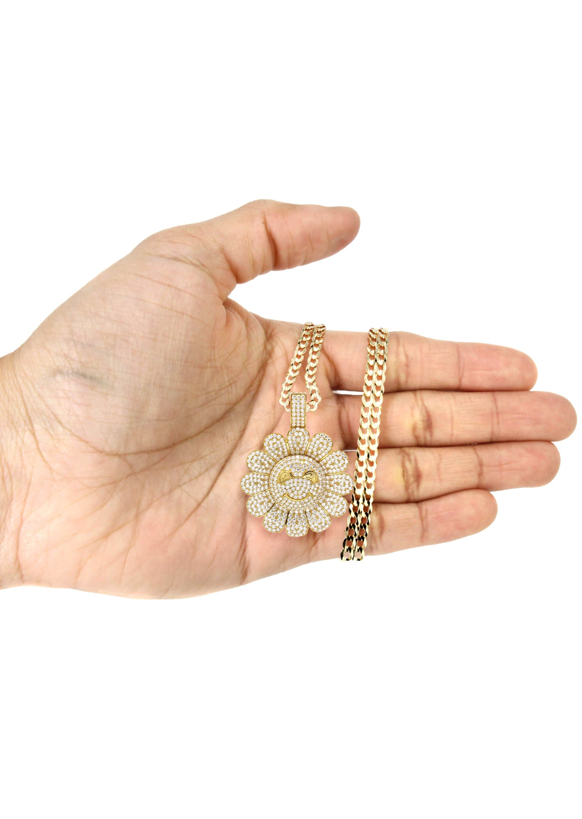 10K Yellow Gold Sunflower Spinner Necklace for Women - 18.8 Grams Dainty Jewelry Gift for Birthday, Anniversary & Mother's Day | Perfect for Everyday Wear & Special Occasions
