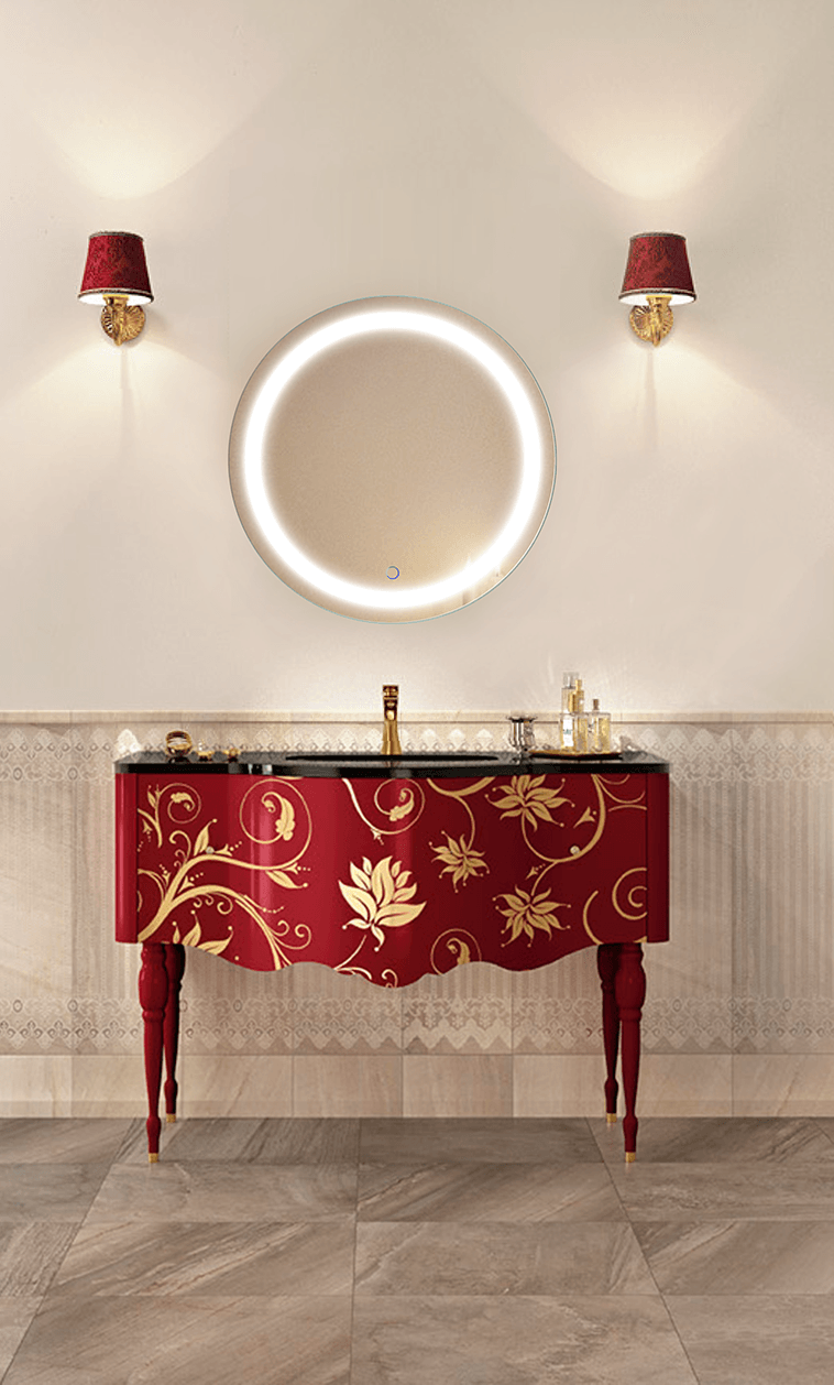 Krugg Icon Round 24x24 Inch LED Bathroom Mirror with Adjustable Dimmer & Anti-Fog Defogger - Perfect for Modern Vanity, Spa-Like Bathroom & Makeup Lighting