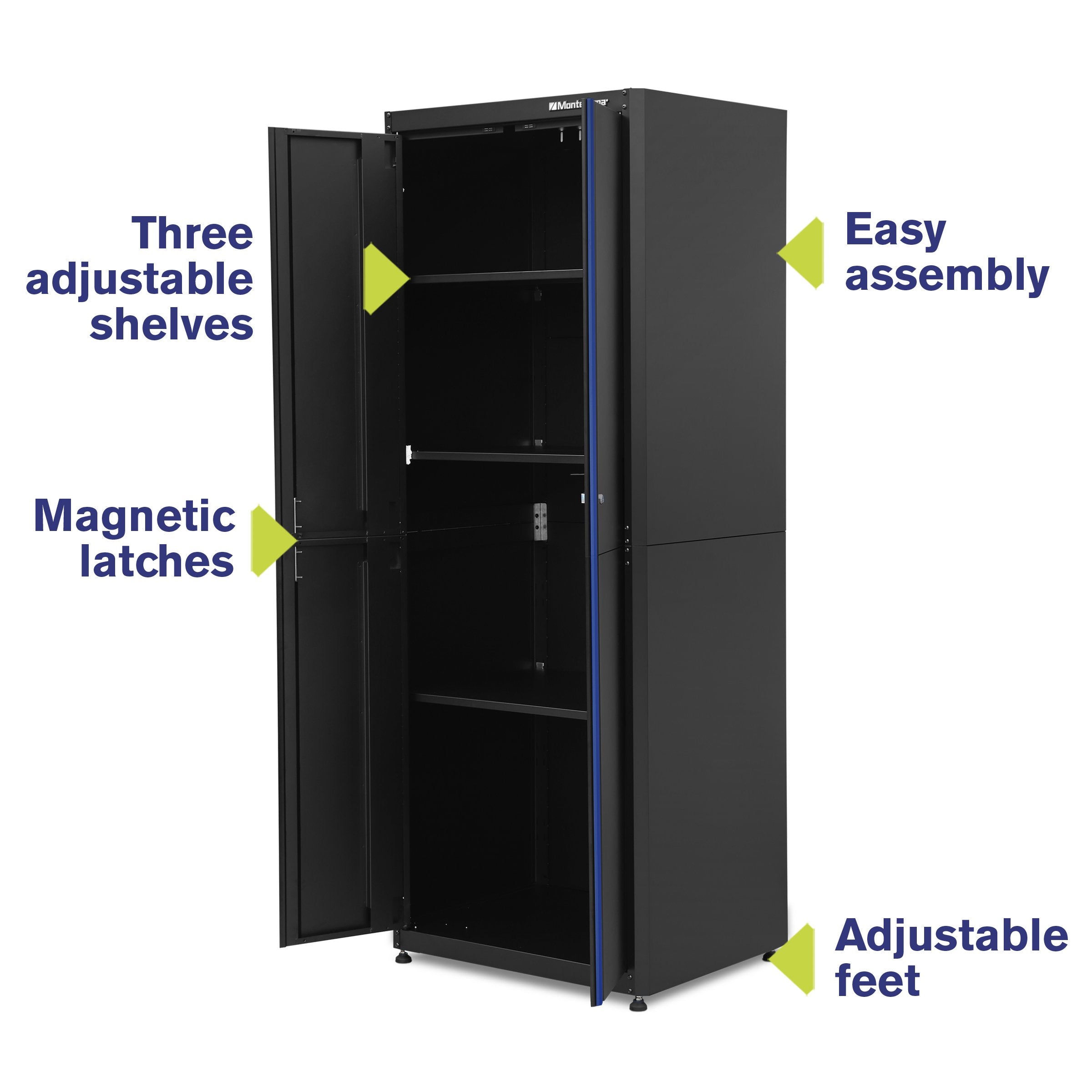 Montezuma 2 Door Tall Cabinet - Solid Wood Storage Cabinet for Bedroom, Living Room & Office - Perfect for Organizing Clothes, Books & Home Decor